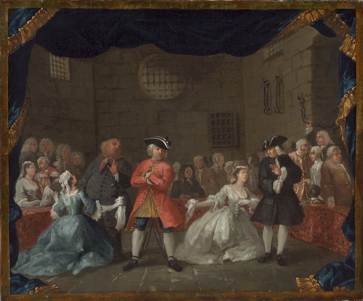 Uma cena da ópera do mendigo de William Hogarth