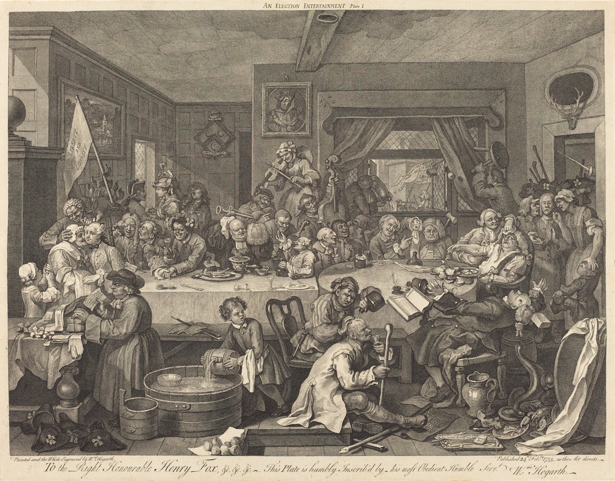 Um entretenimento eleitoral de William Hogarth