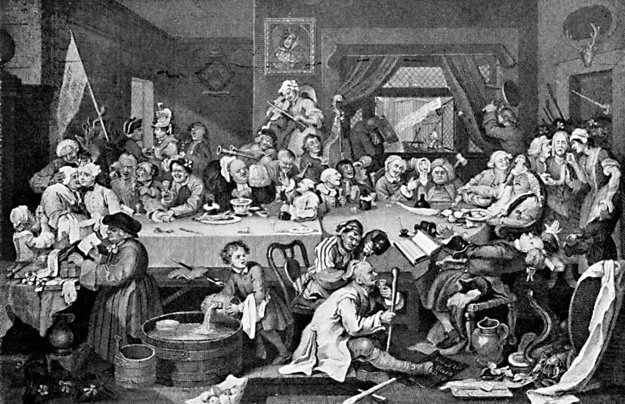 Um entretenimento eleitoral, 1755 de William Hogarth