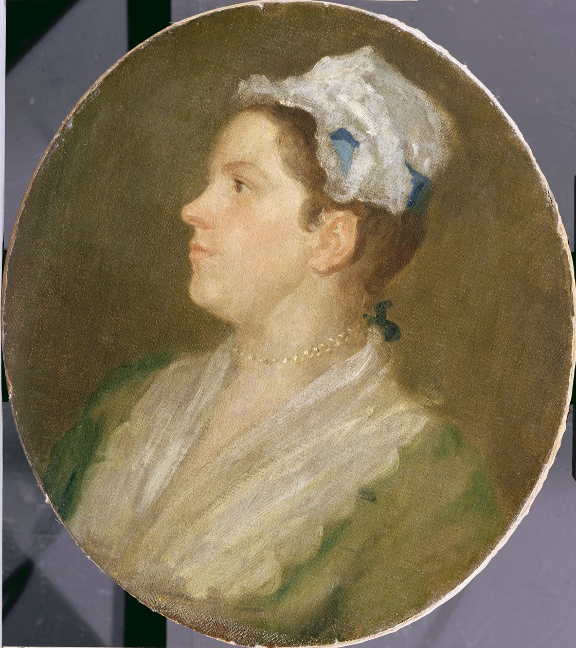 Anne Hogarth (1701-71), c.1740 (pré-conservação) (ver 174878) de William Hogarth