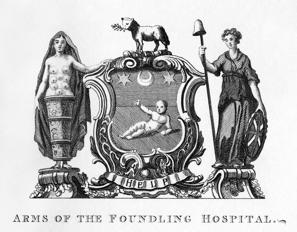 Arms of the Foundling Hospital by William Hogarth de William Hogarth