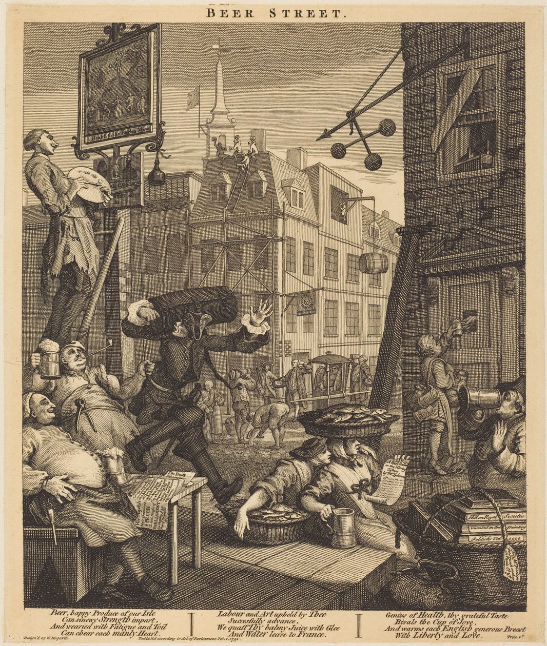 Rua da cerveja de William Hogarth