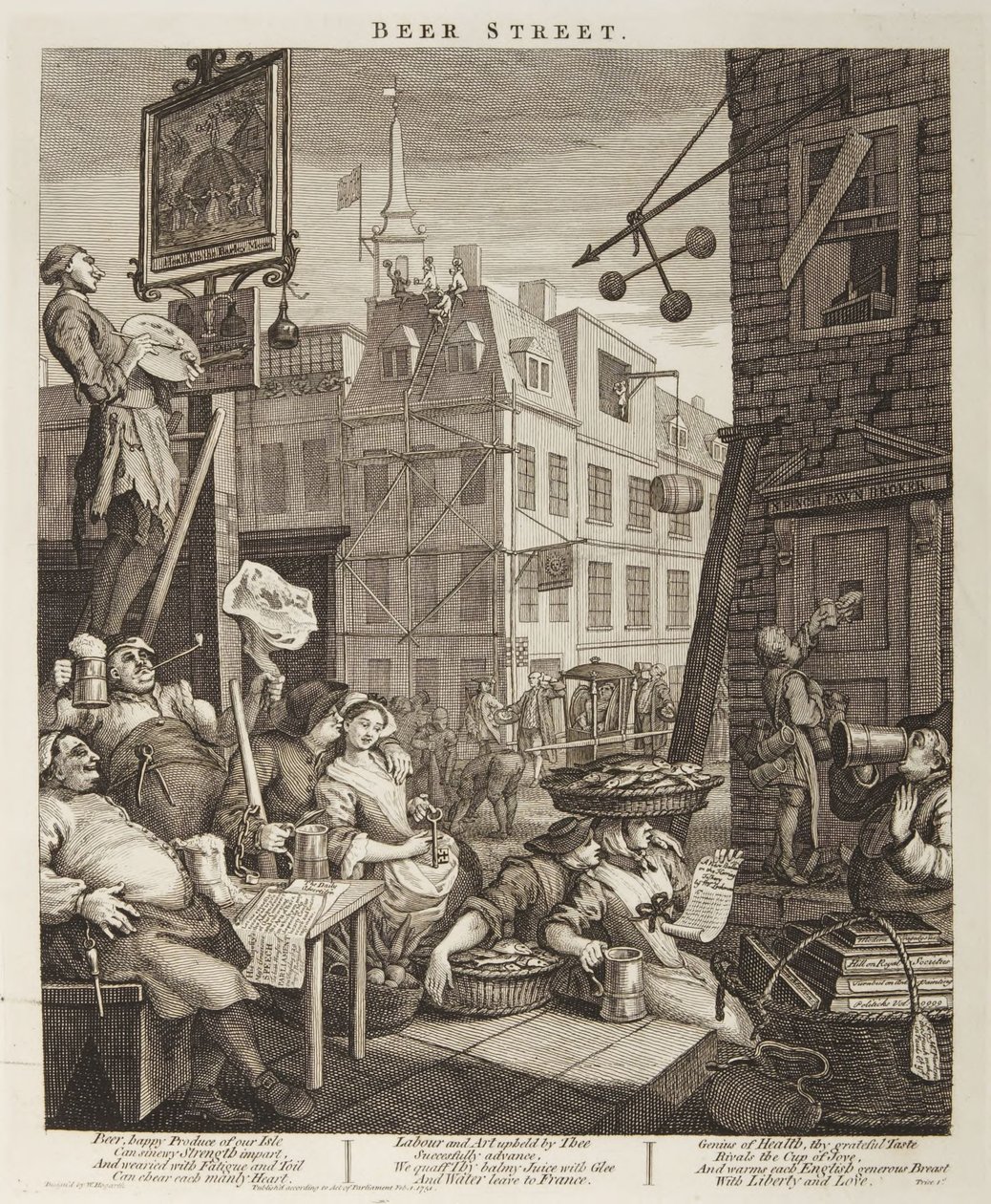 Rua da cerveja de William Hogarth