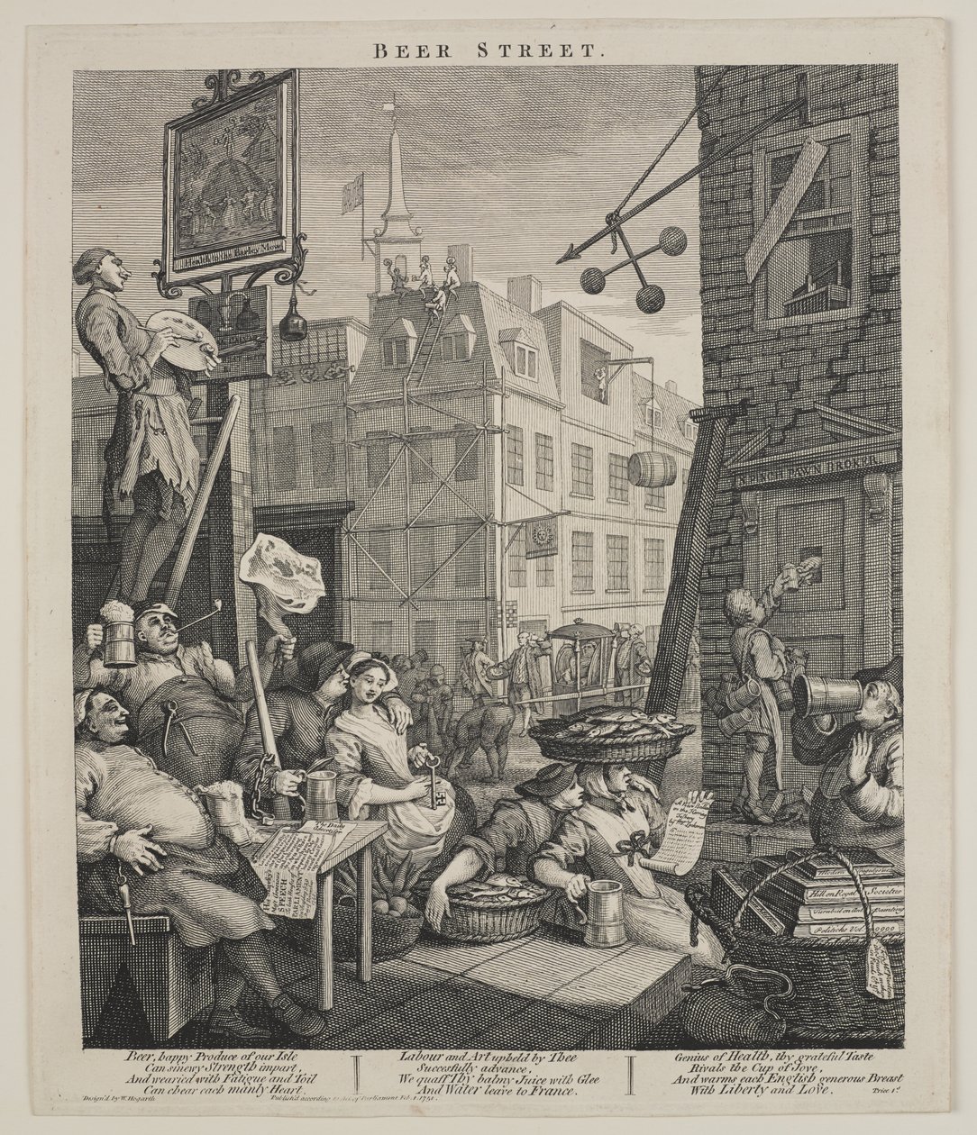 Beer Street de William Hogarth
