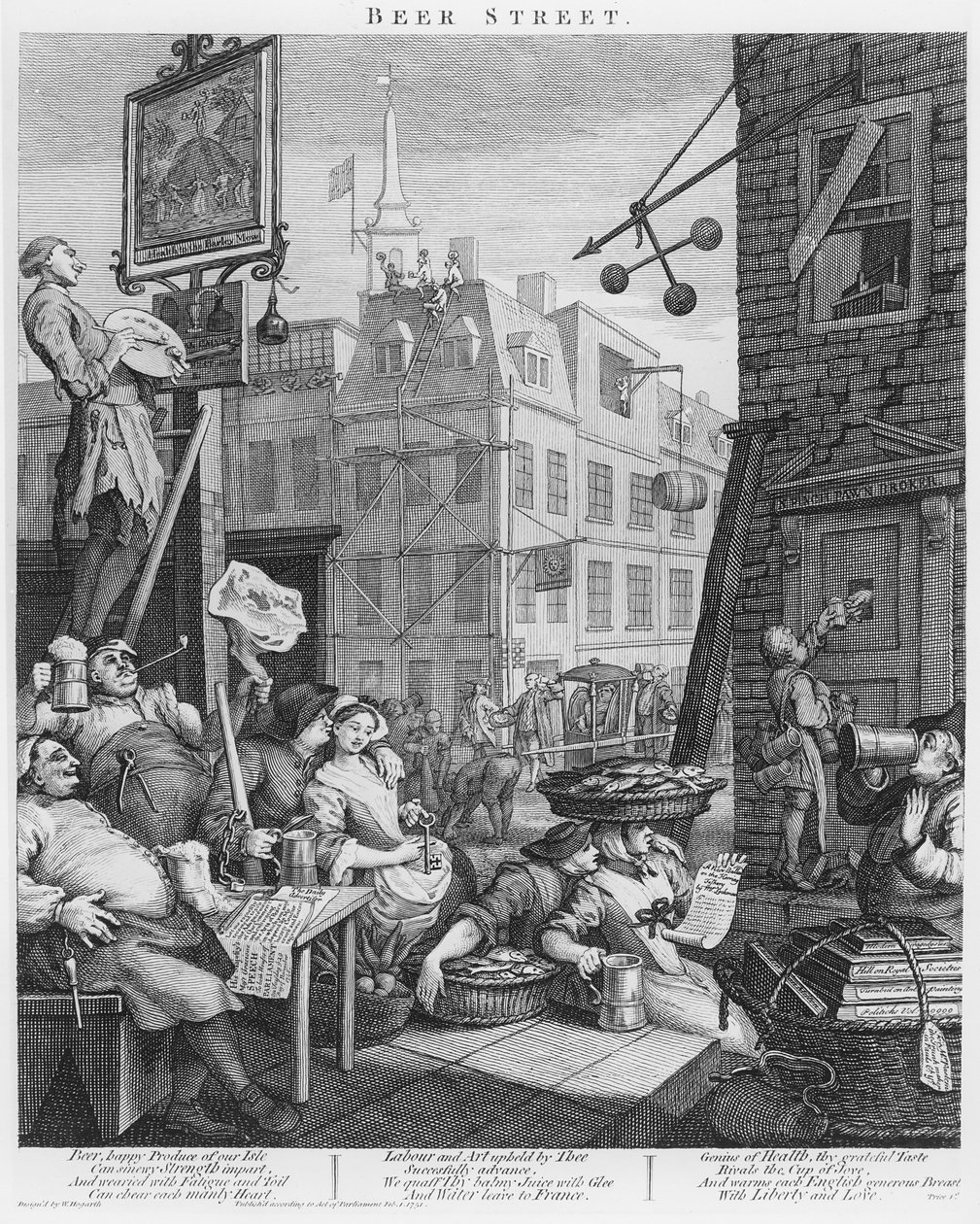 Beer Street de William Hogarth