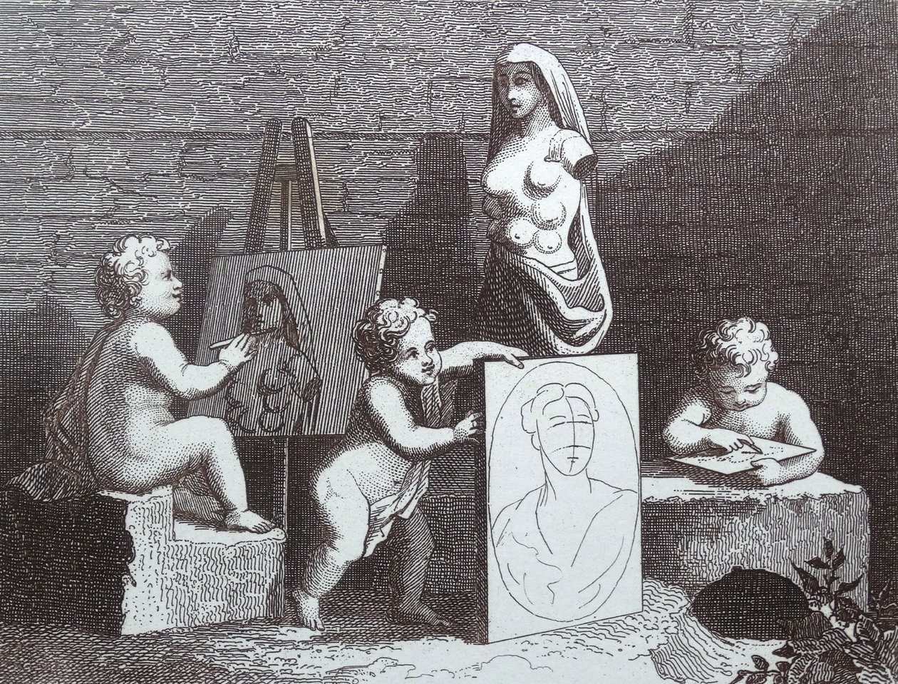 Rapazes a espreitar a natureza de William Hogarth