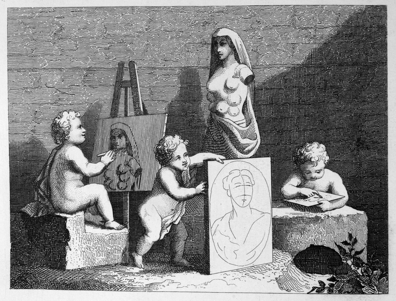 Meninos espiando a natureza de William Hogarth