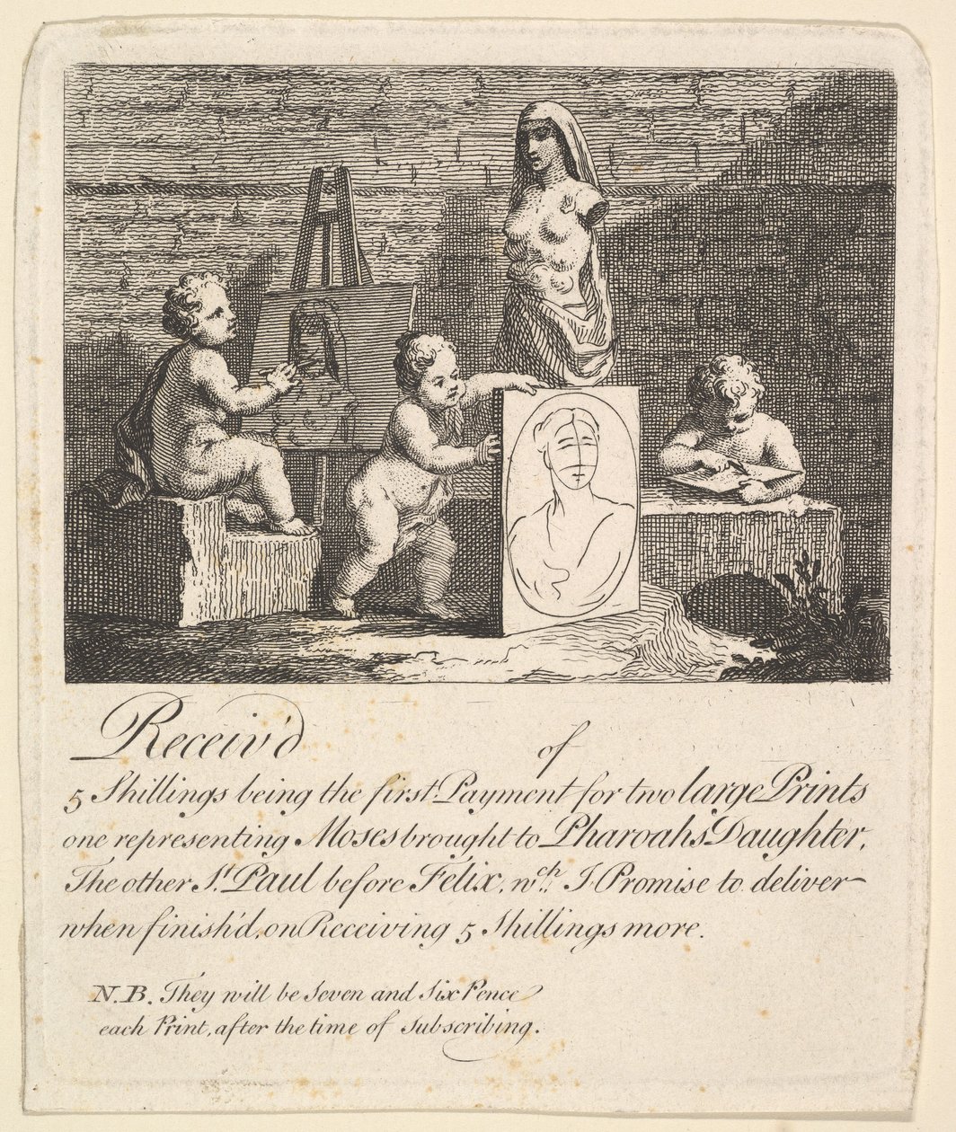 Meninos espiando na natureza, 1731-51. de William Hogarth