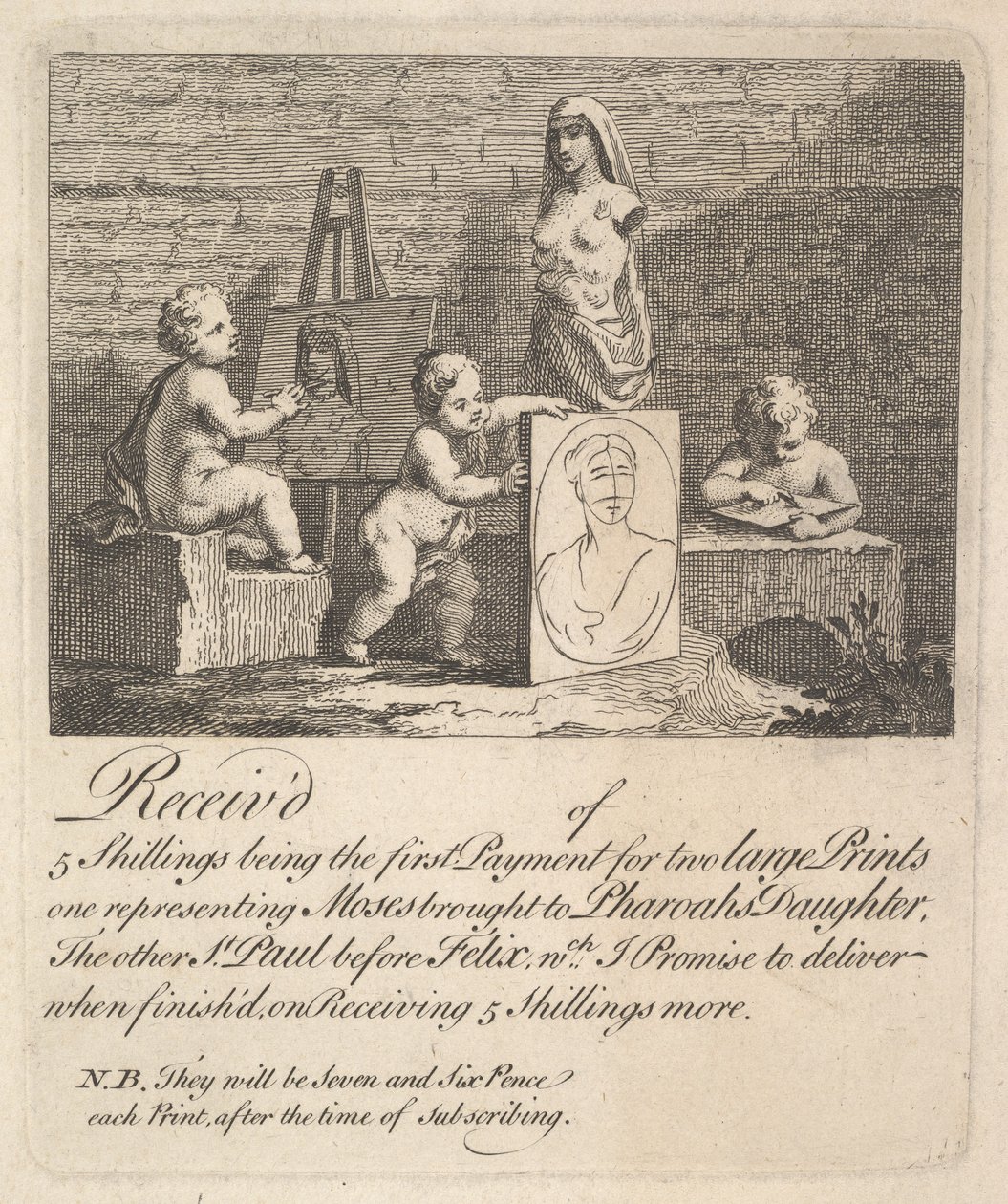 Meninos espiando na natureza, 1751. de William Hogarth
