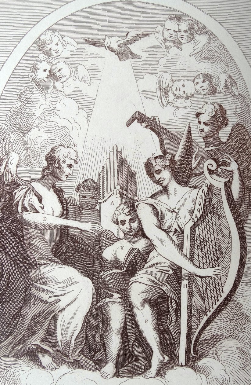 Burlesco sobre o retábulo de Kents em St Clement Danes de William Hogarth