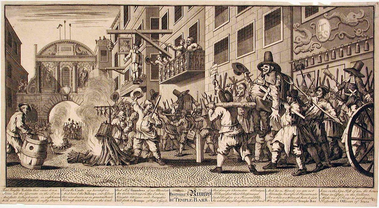 Queima das «Rumps» em Temple Bar de William Hogarth
