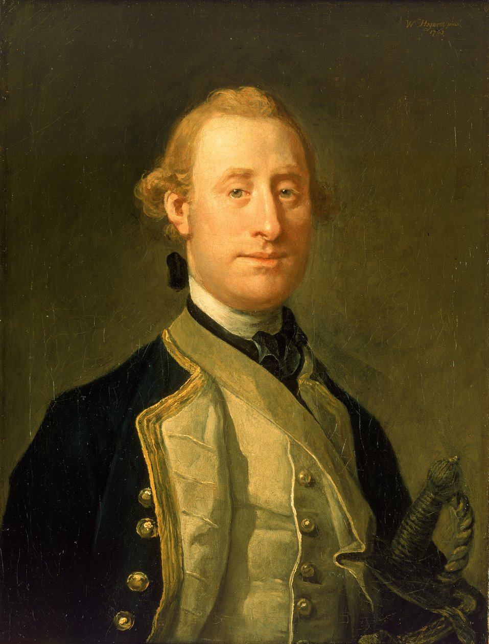 Capitão Sir Alexander Schomberg (1720-1804) de William Hogarth