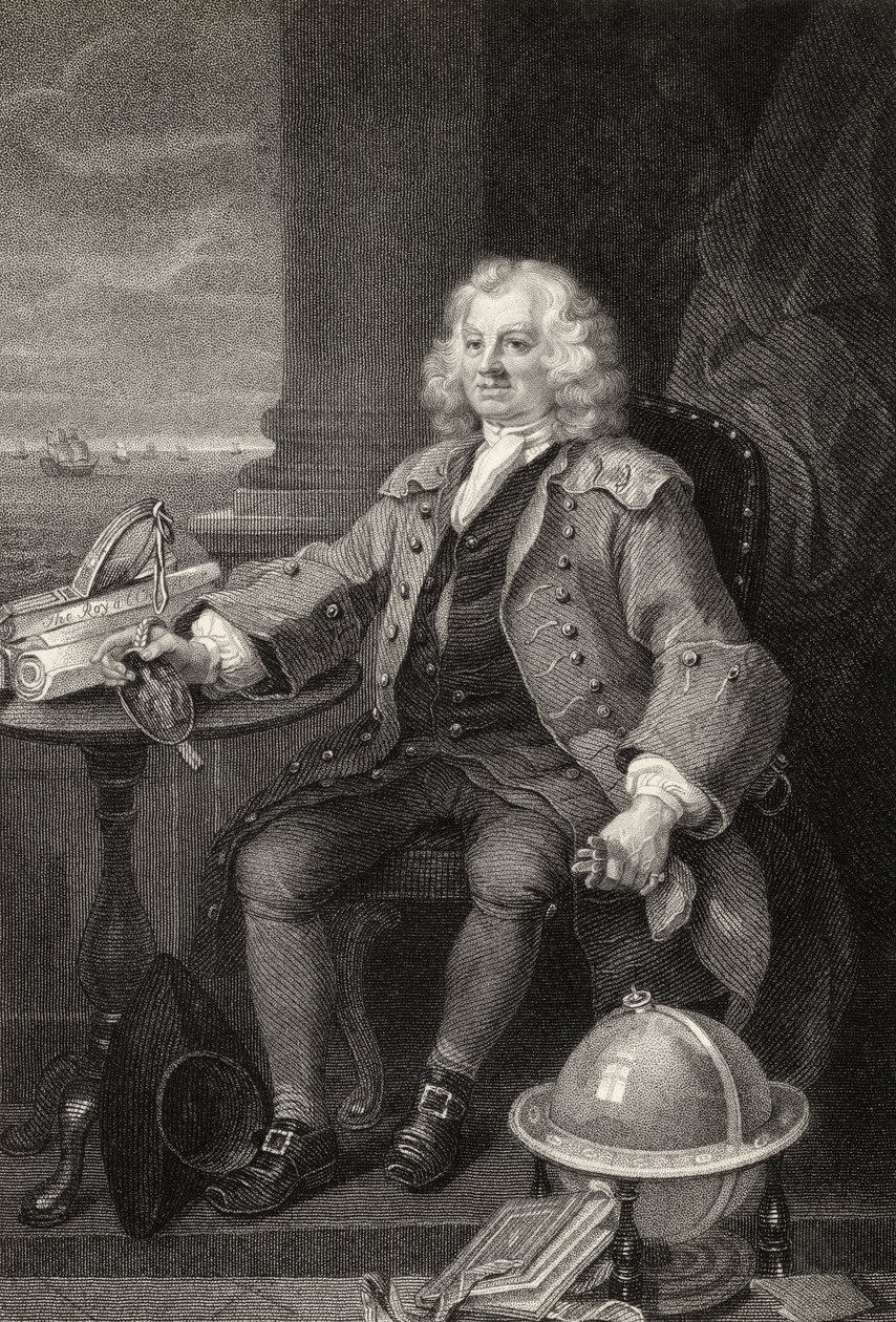 Capitão Thomas Coram, gravado por Benjamin Holl, de "The Works of Hogarth", publicado em 1833 de William Hogarth