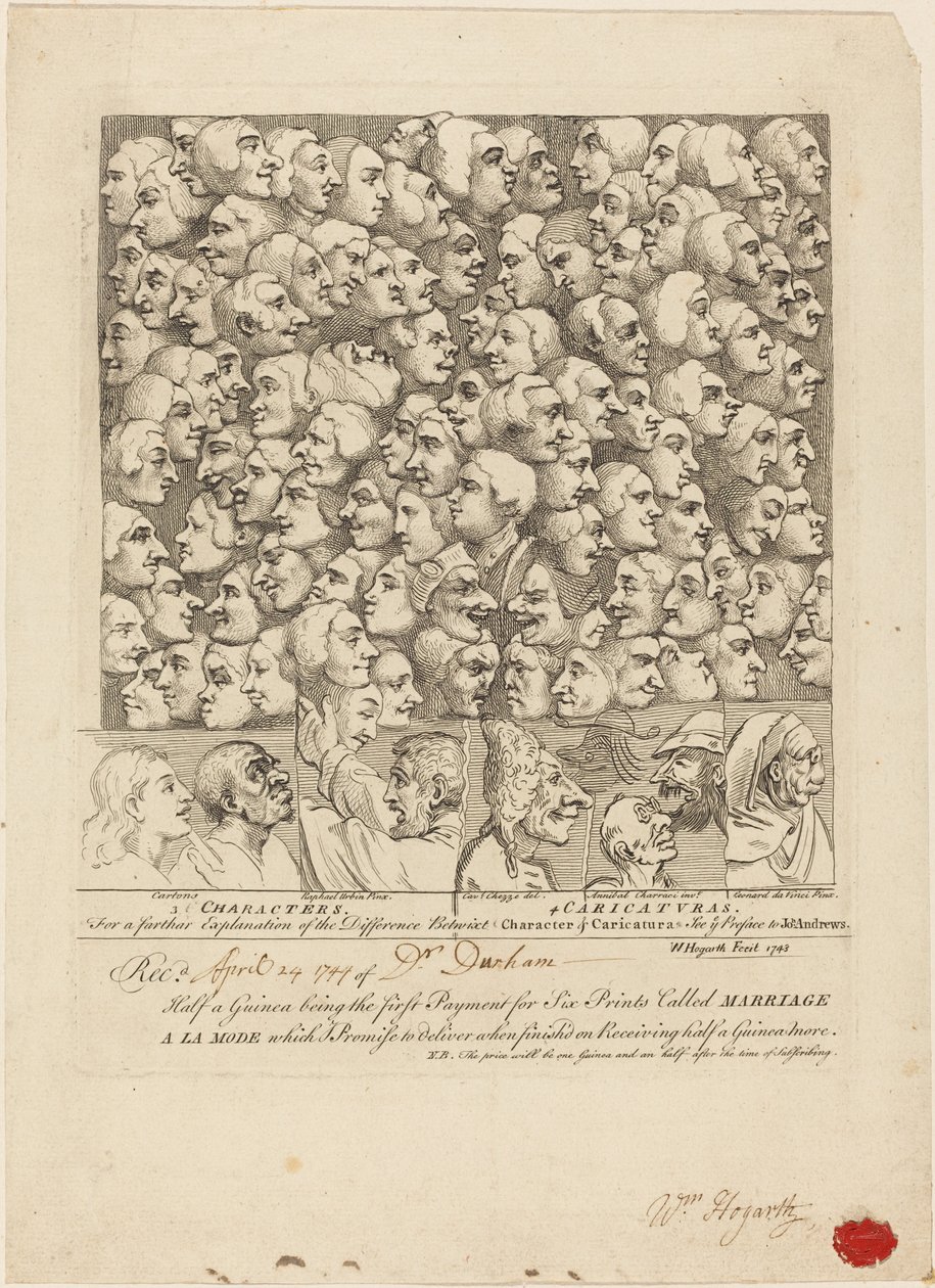 Personagens e Caricaturas de William Hogarth