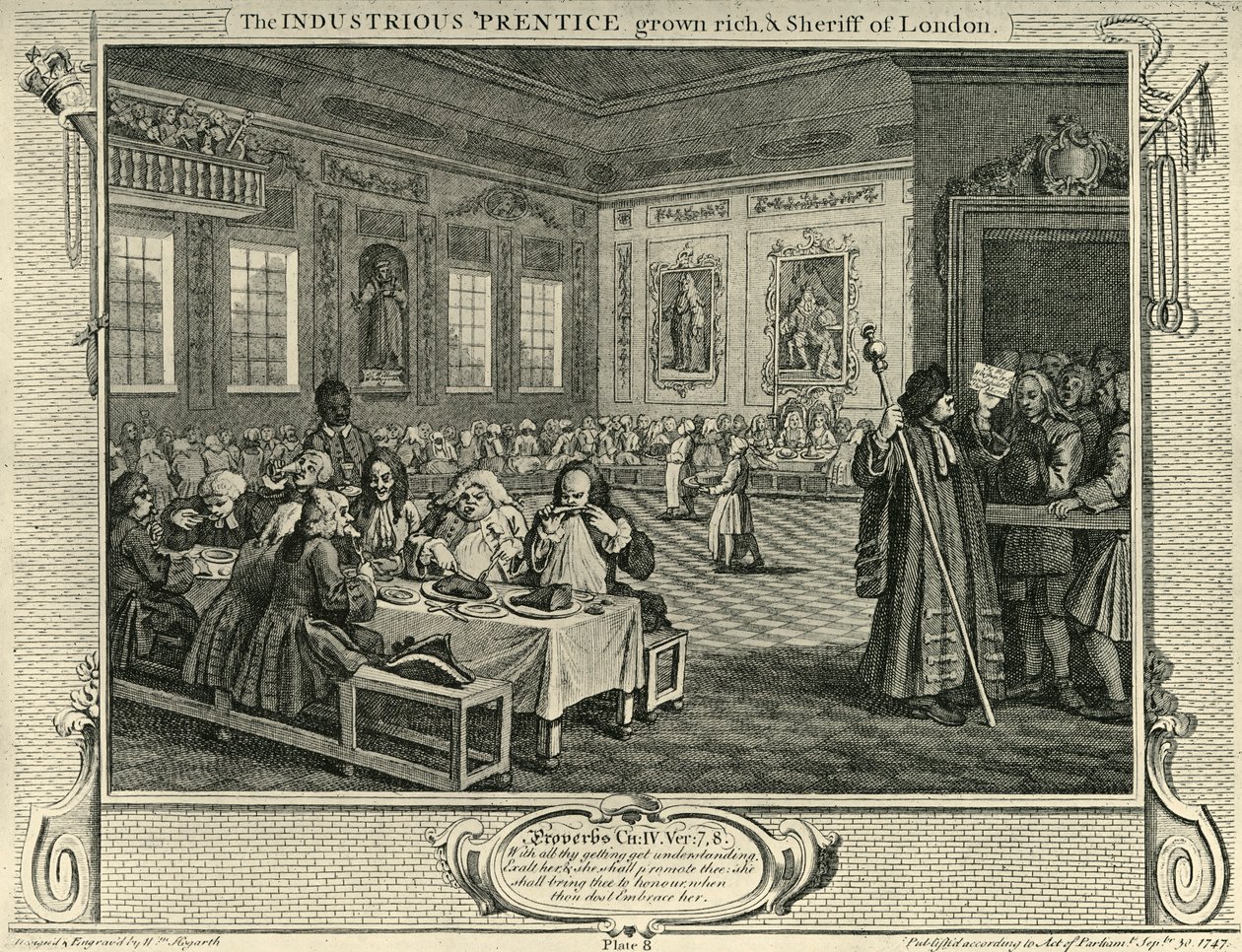 Festa da cidade, 1747, 1925. de William Hogarth