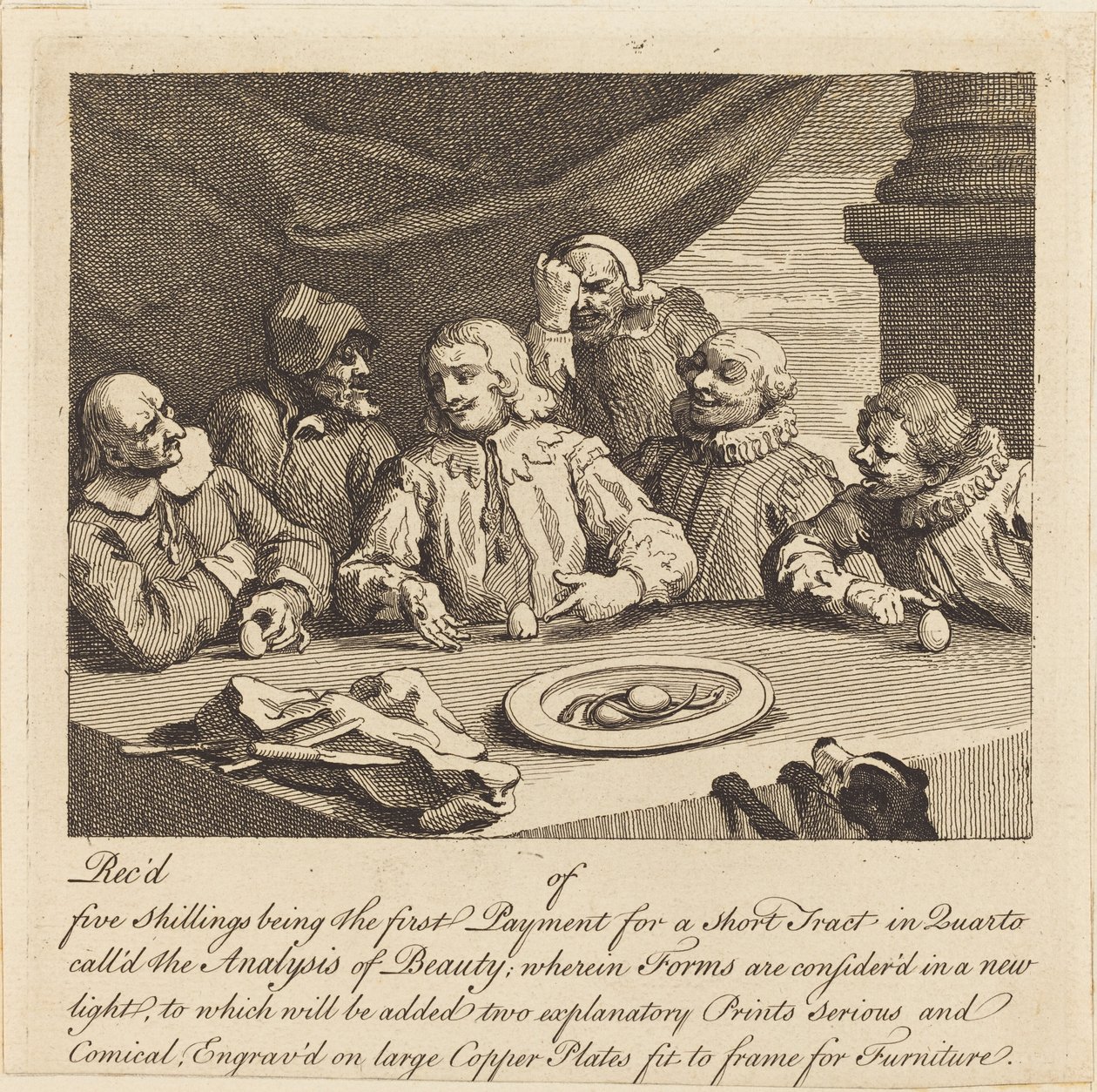 Colombo quebrando o ovo de William Hogarth