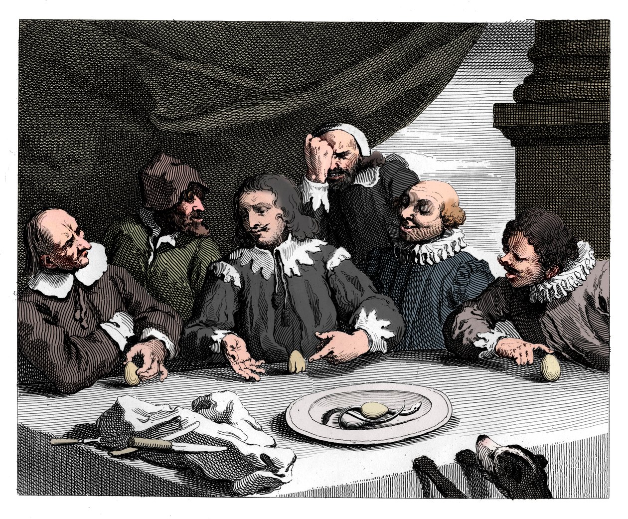Colombo quebrando o ovo, 1753, 1833. de William Hogarth