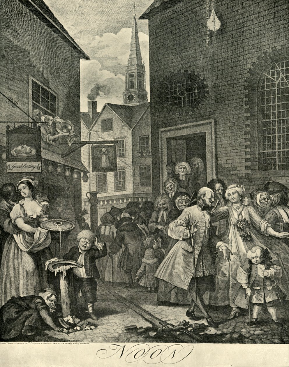 Covent Garden no meio do dia, 1738, 1925. de William Hogarth