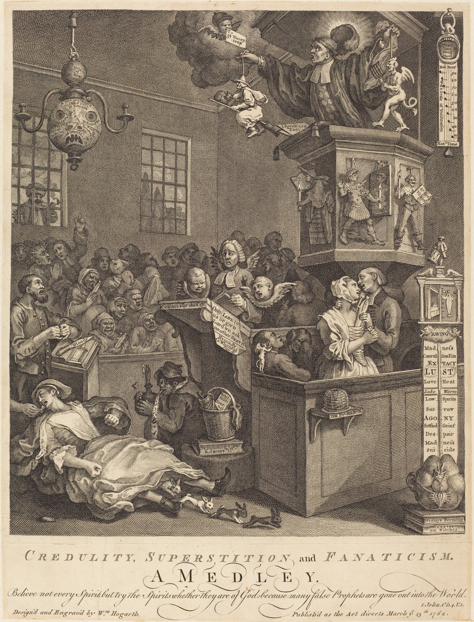 Credulidade, superstição e fanatismo de William Hogarth