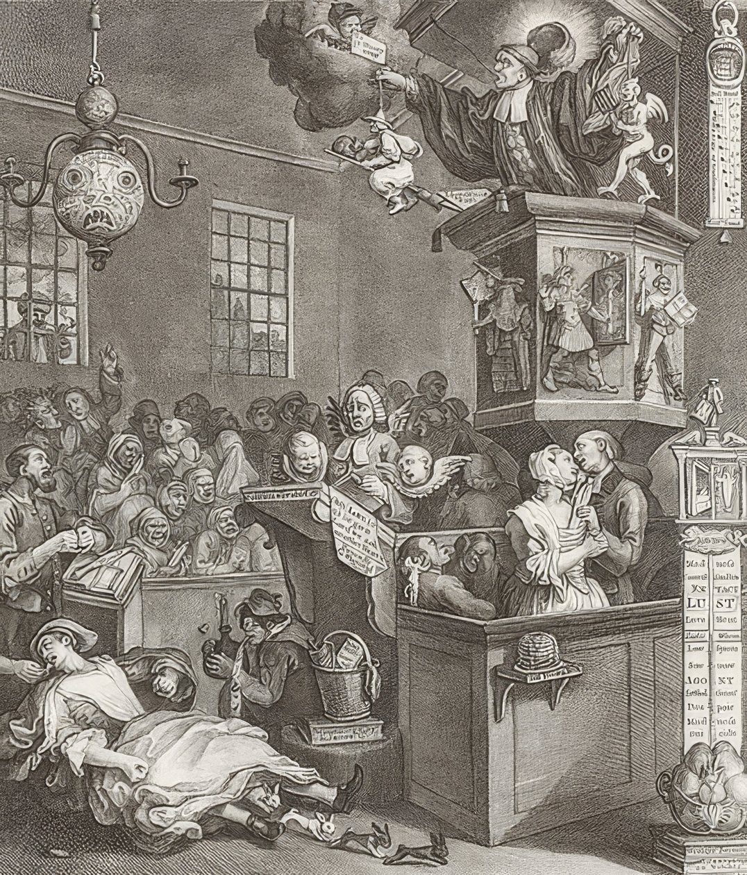 Credulidade, superstição e fanatismo, superstição e fanatismo. 1762 1762 de William Hogarth