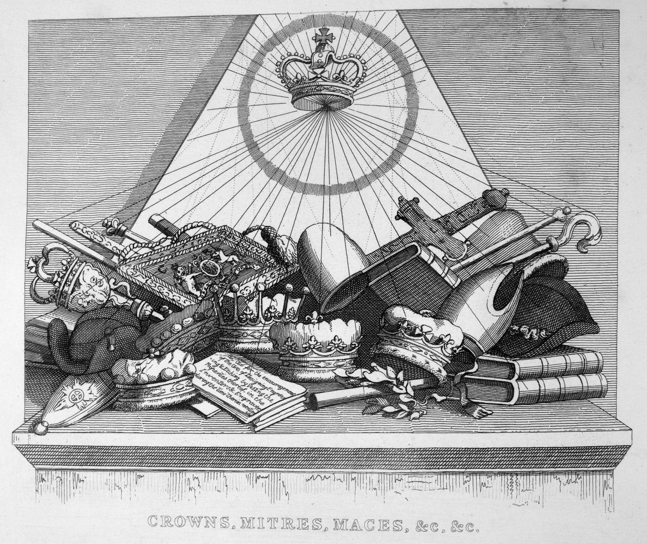 Coroas, Mitres, Maces, & c, & c, 1754 de William Hogarth