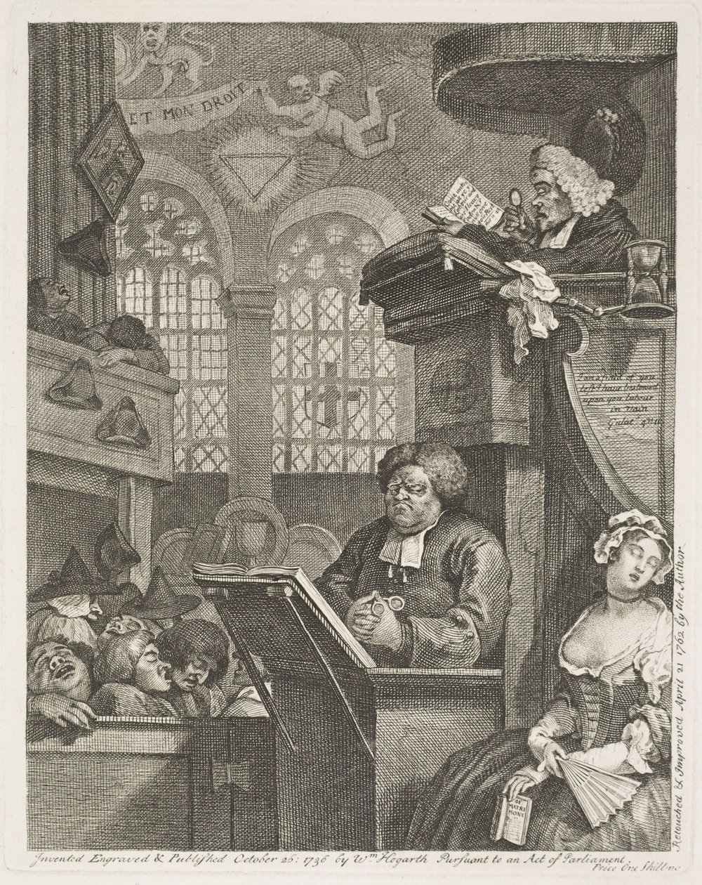 Os fiéis adormecidos de William Hogarth