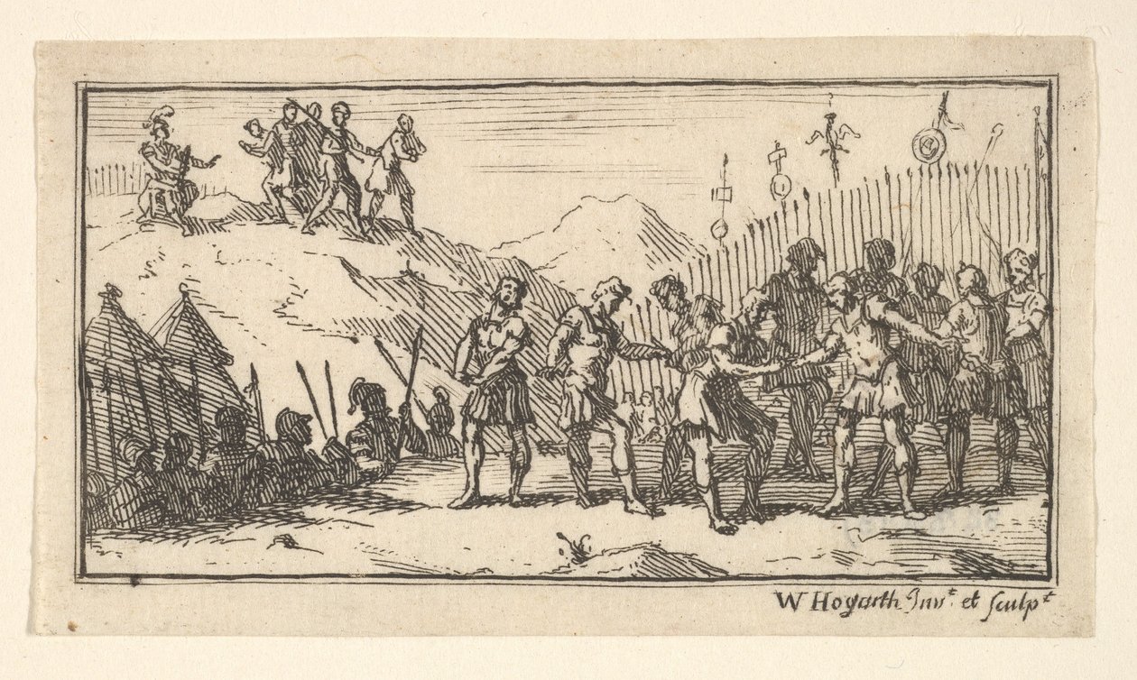 Dizimação John Beaver, Castigos Militares Romanos, 1725, após 1725. de William Hogarth