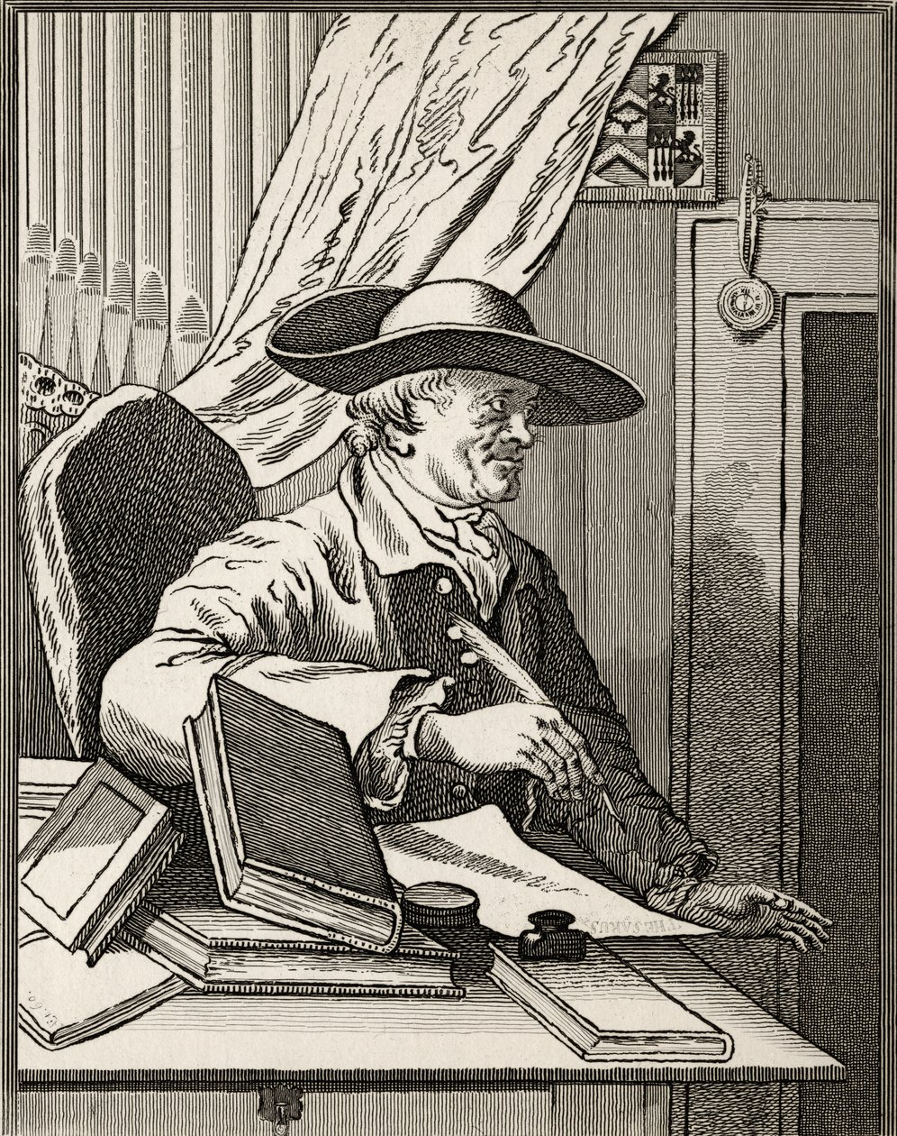 Dr. Thomas Morell, de "The Works of Hogarth", publicado em 1833 de William Hogarth