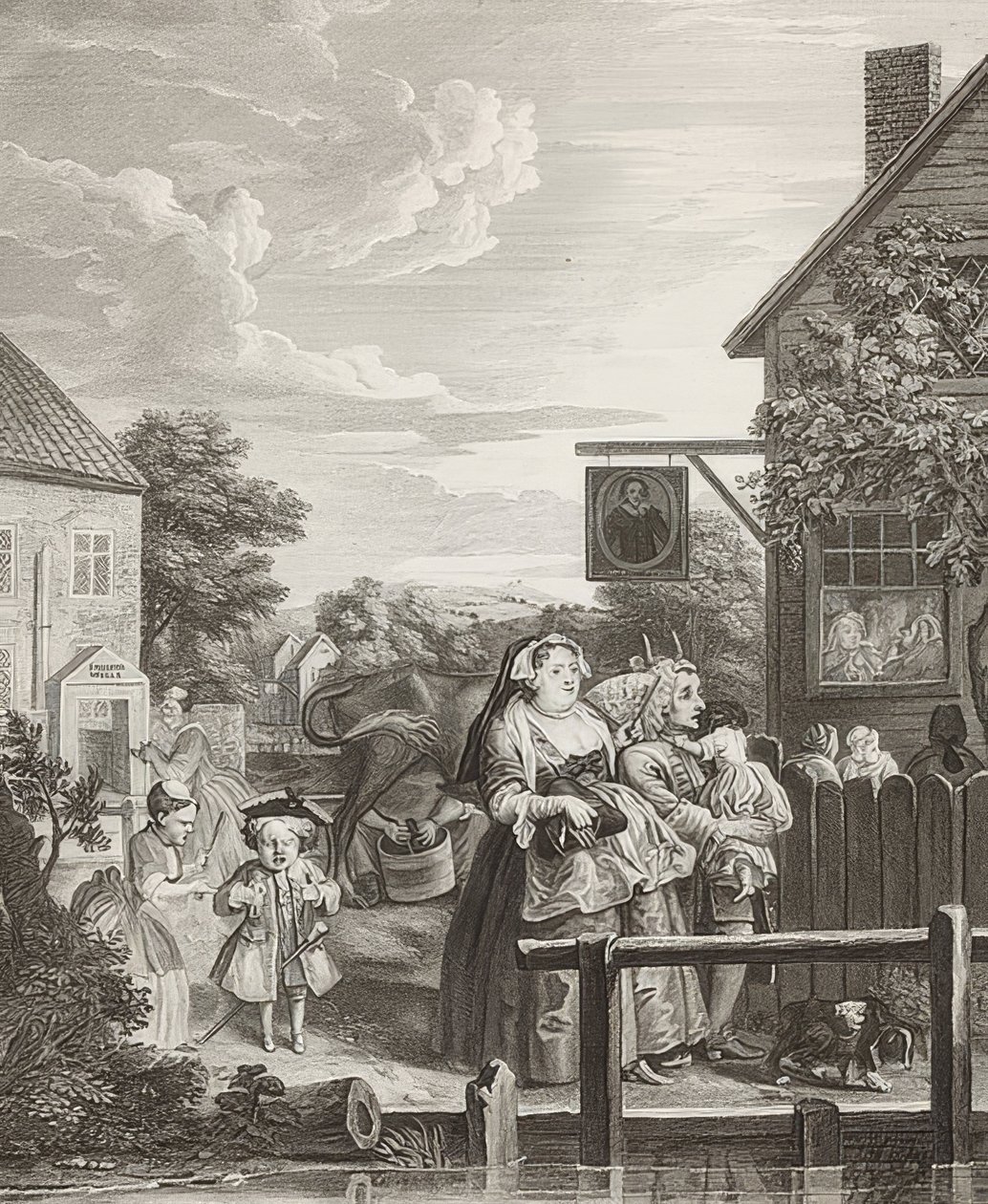 Noite. De: As quatro épocas do dia. 1738 de William Hogarth