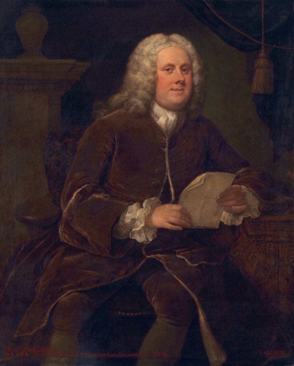 Frederick Frankland, c.1739-40 de William Hogarth