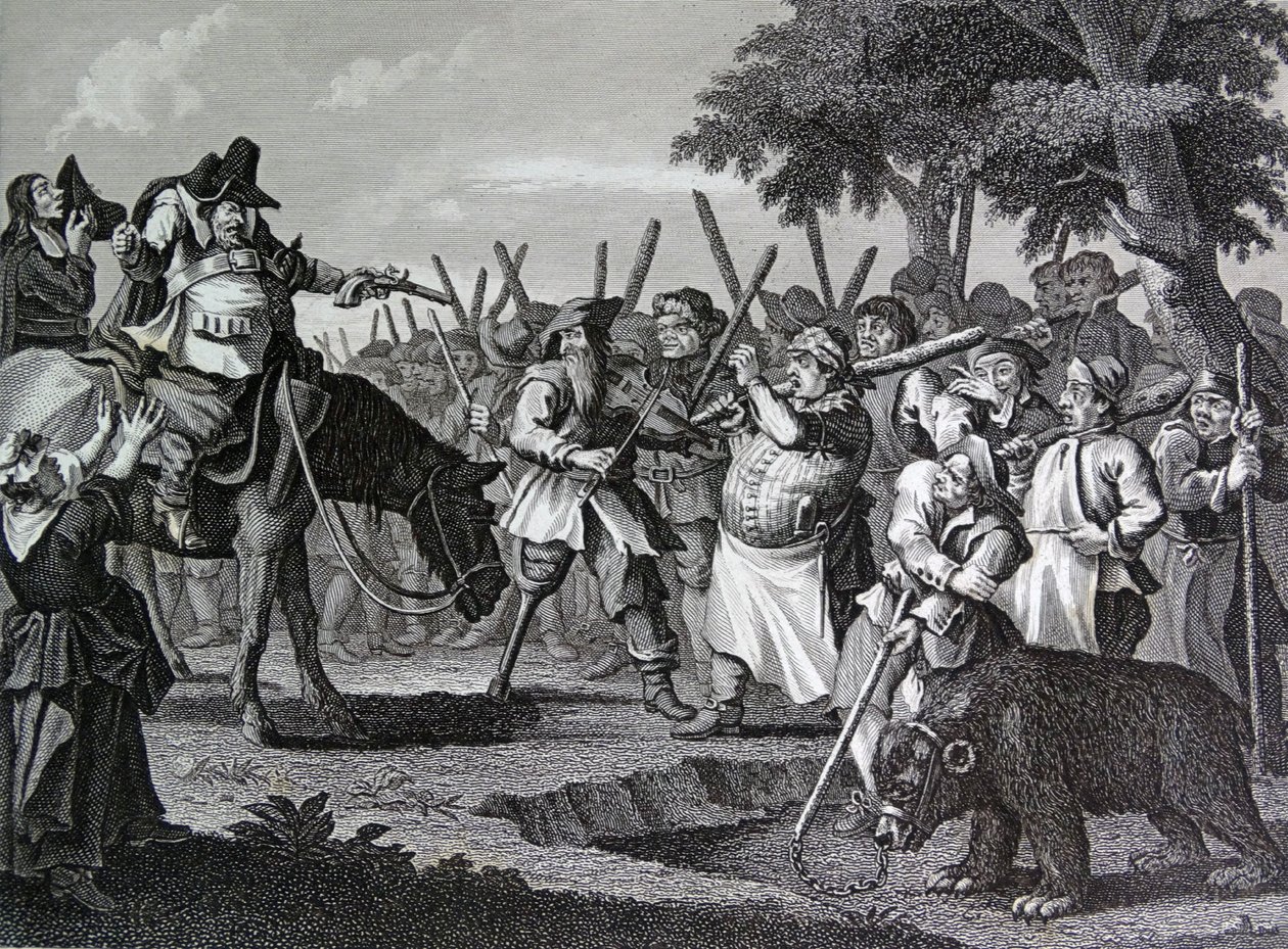 Frontispício de "Hudibras" de Samuel Butler de William Hogarth
