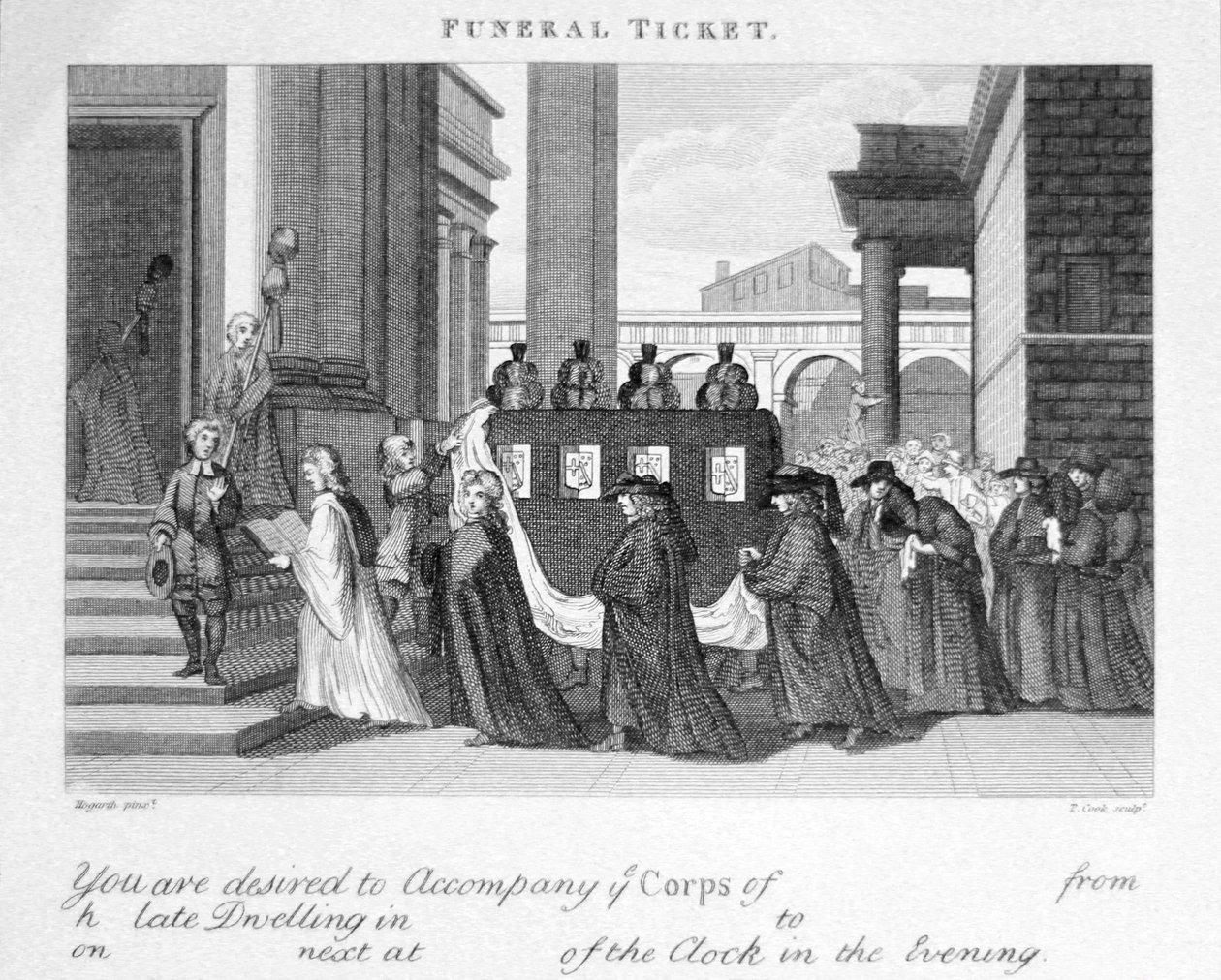 Bilhete funerário de William Hogarth de William Hogarth