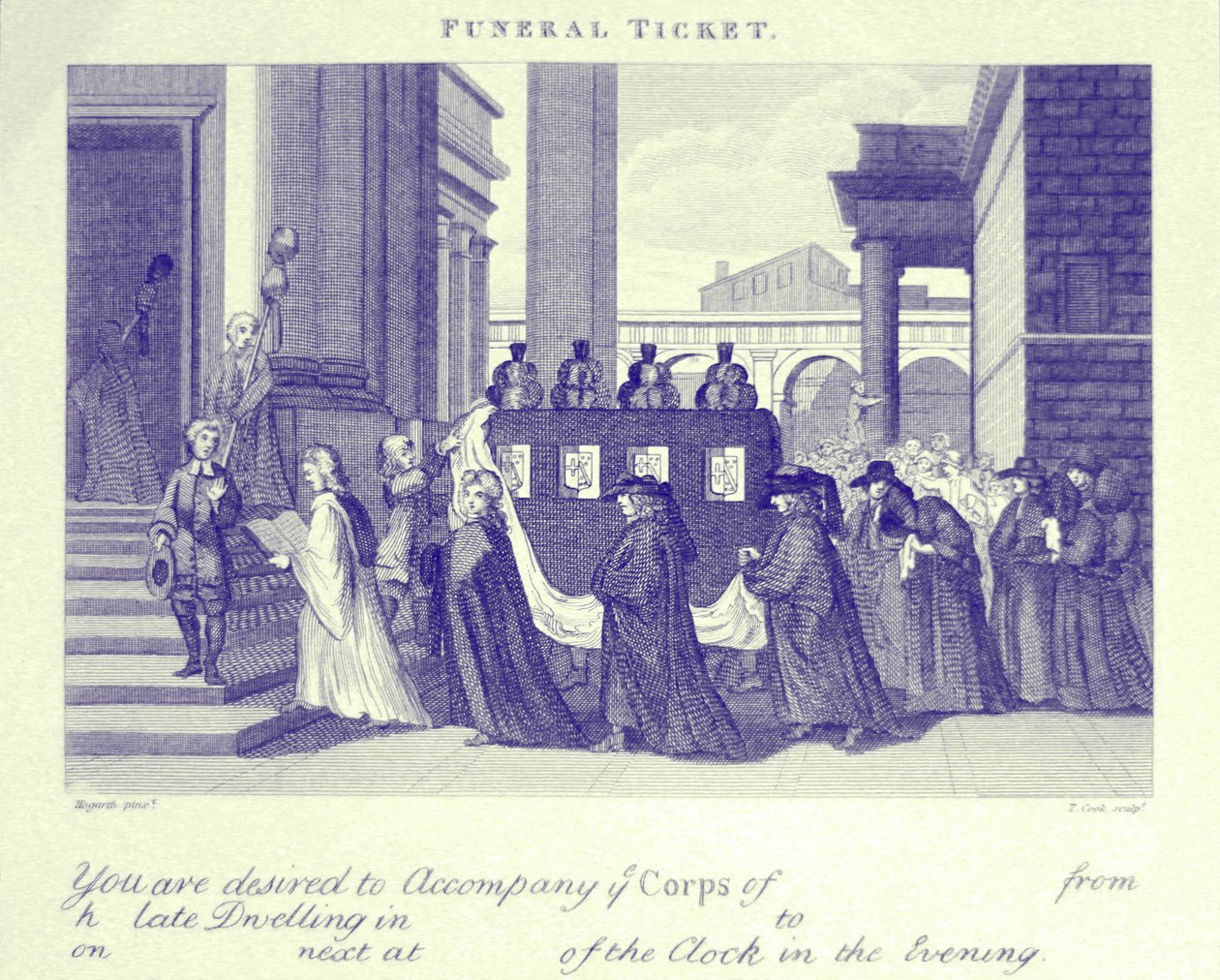Bilhete funerário de William Hogarth de William Hogarth