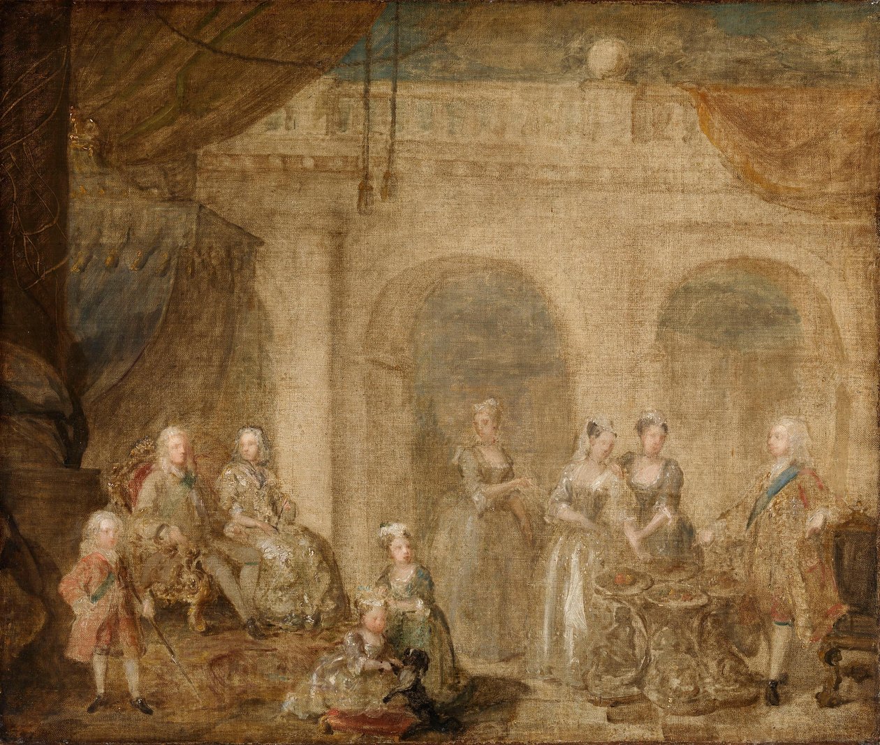 Jorge II, Rei de Inglaterra, e a sua família de William Hogarth