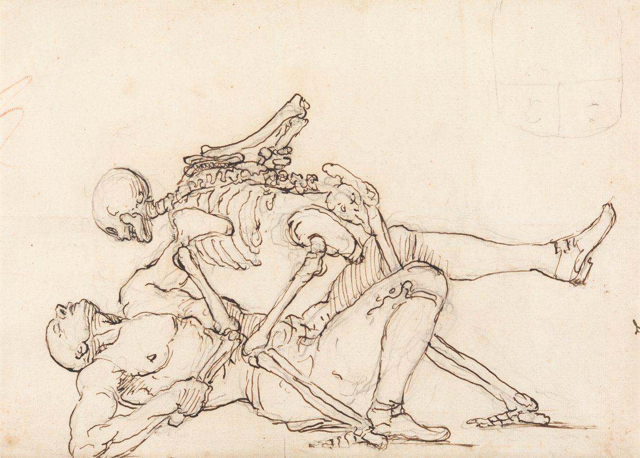 O Epitáfio de George Taylor: A Morte a dar a George Taylor uma nádega cruzada de William Hogarth