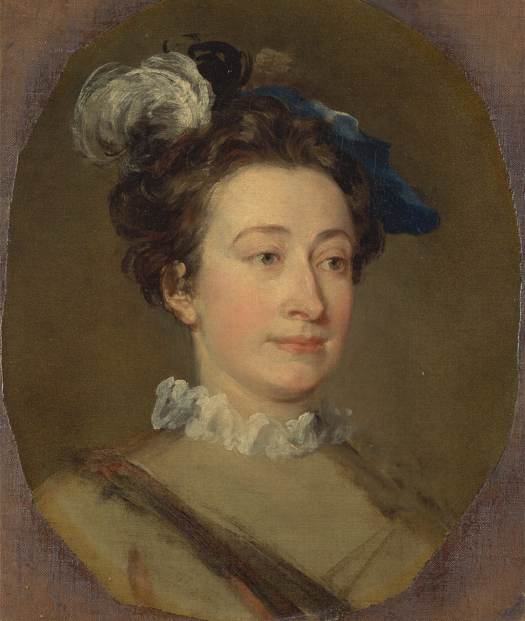 Rapariga com um chapéu de ameixa, cerca de 1740. de William Hogarth
