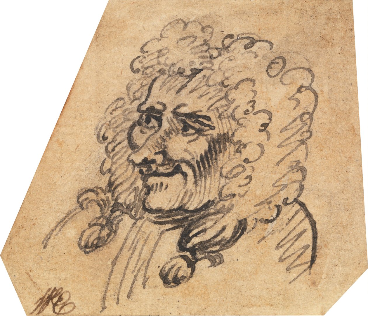 Grotesker Männerkopf de William Hogarth