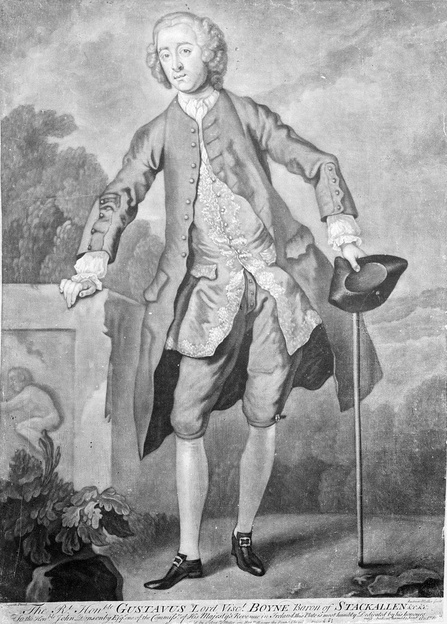 Gustavus Hamilton, gravado por Andrew Miller de William Hogarth