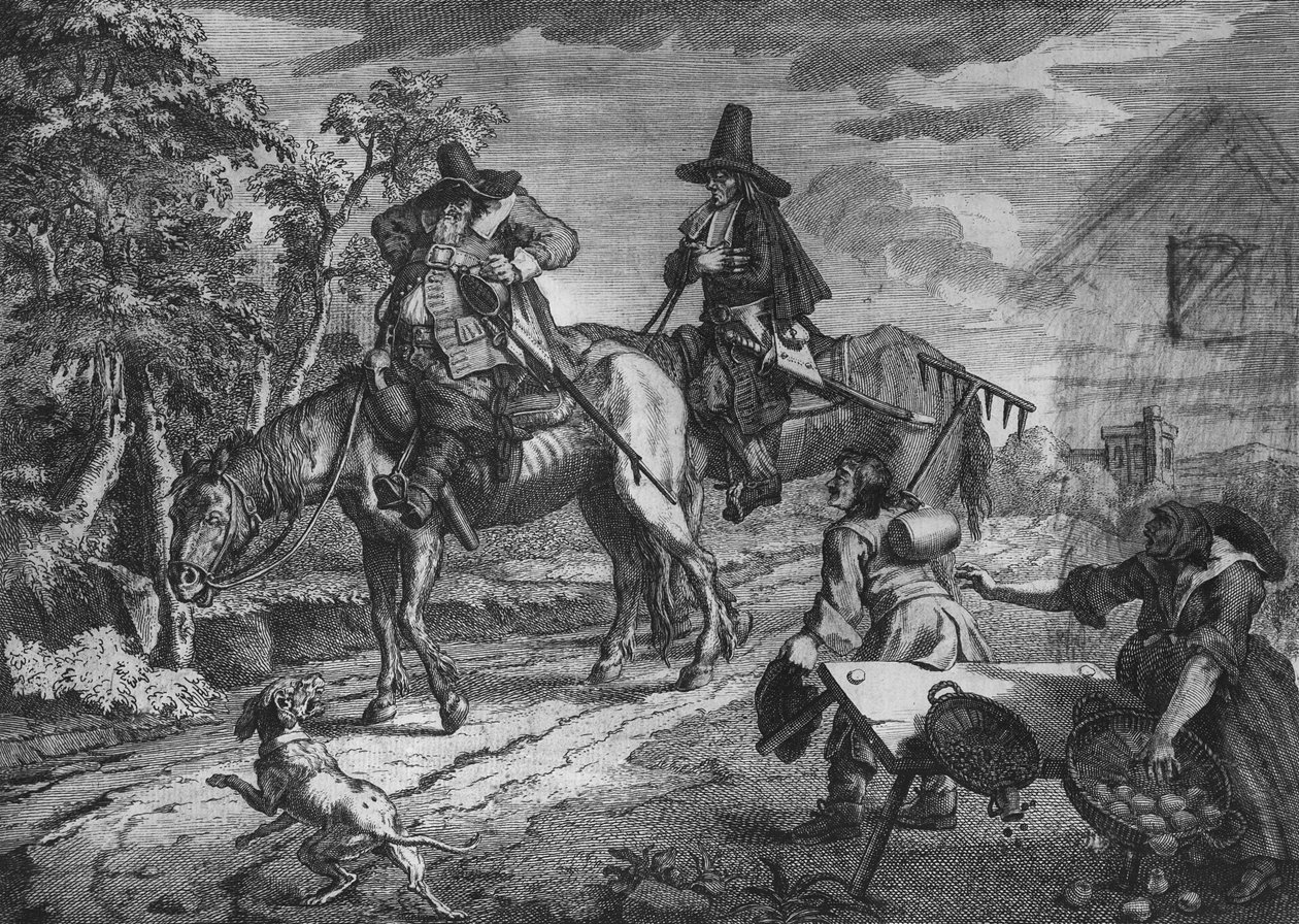 Hudibras Sallies Forth, prato II, de &39;Hudibras&39; de Samuel Butler, 1726 de William Hogarth