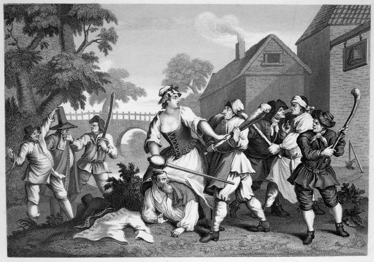 Hudibras The Knight se submete a Trulla de William Hogarth