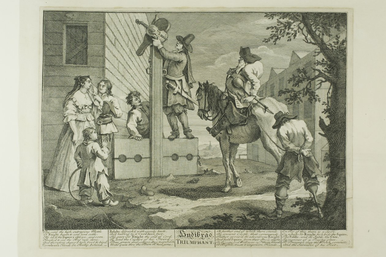 Hudibras Triumphant, prato quatro de Hudibras de William Hogarth