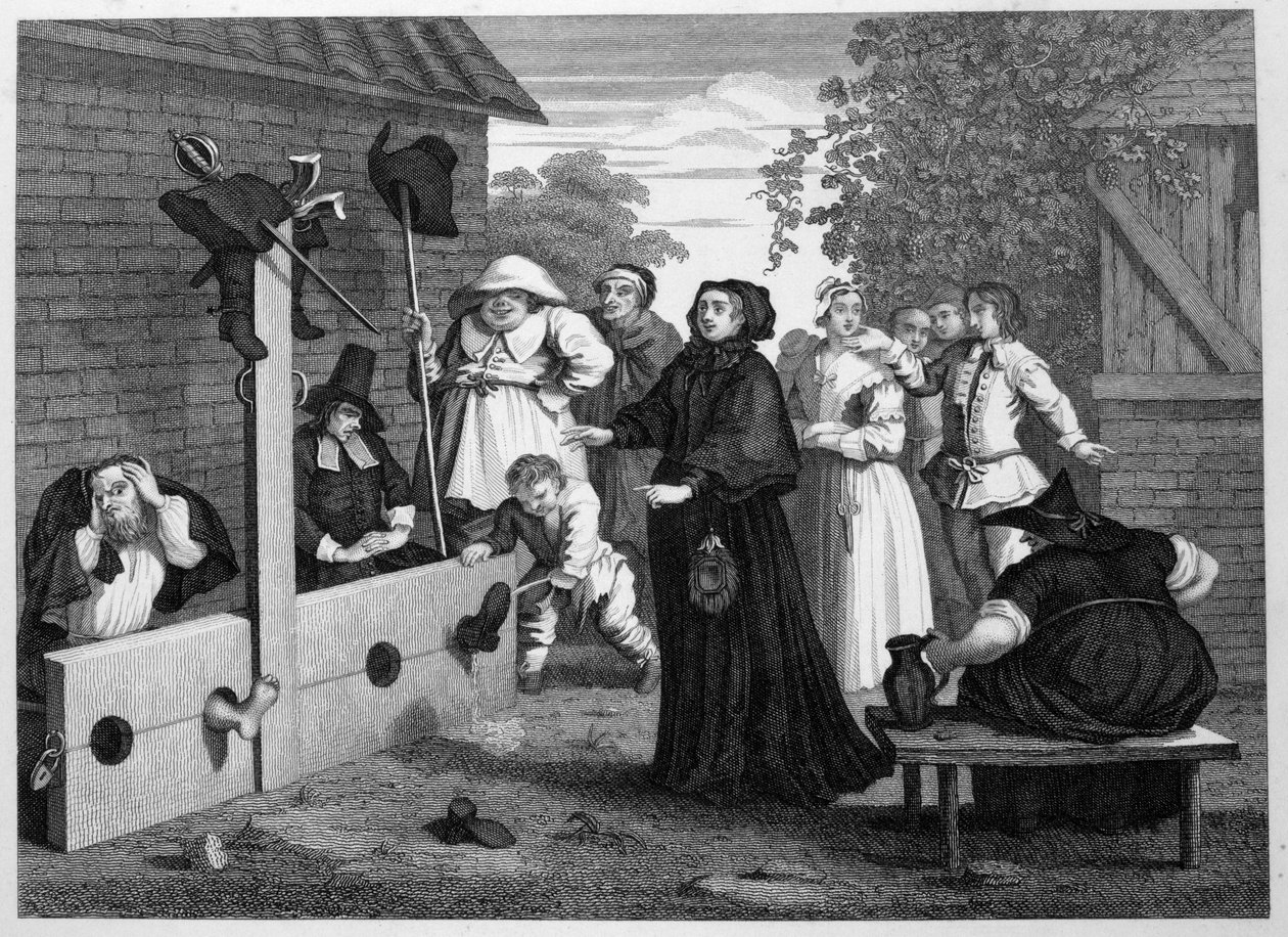 Hudibras e Ralpho nos estoques de William Hogarth