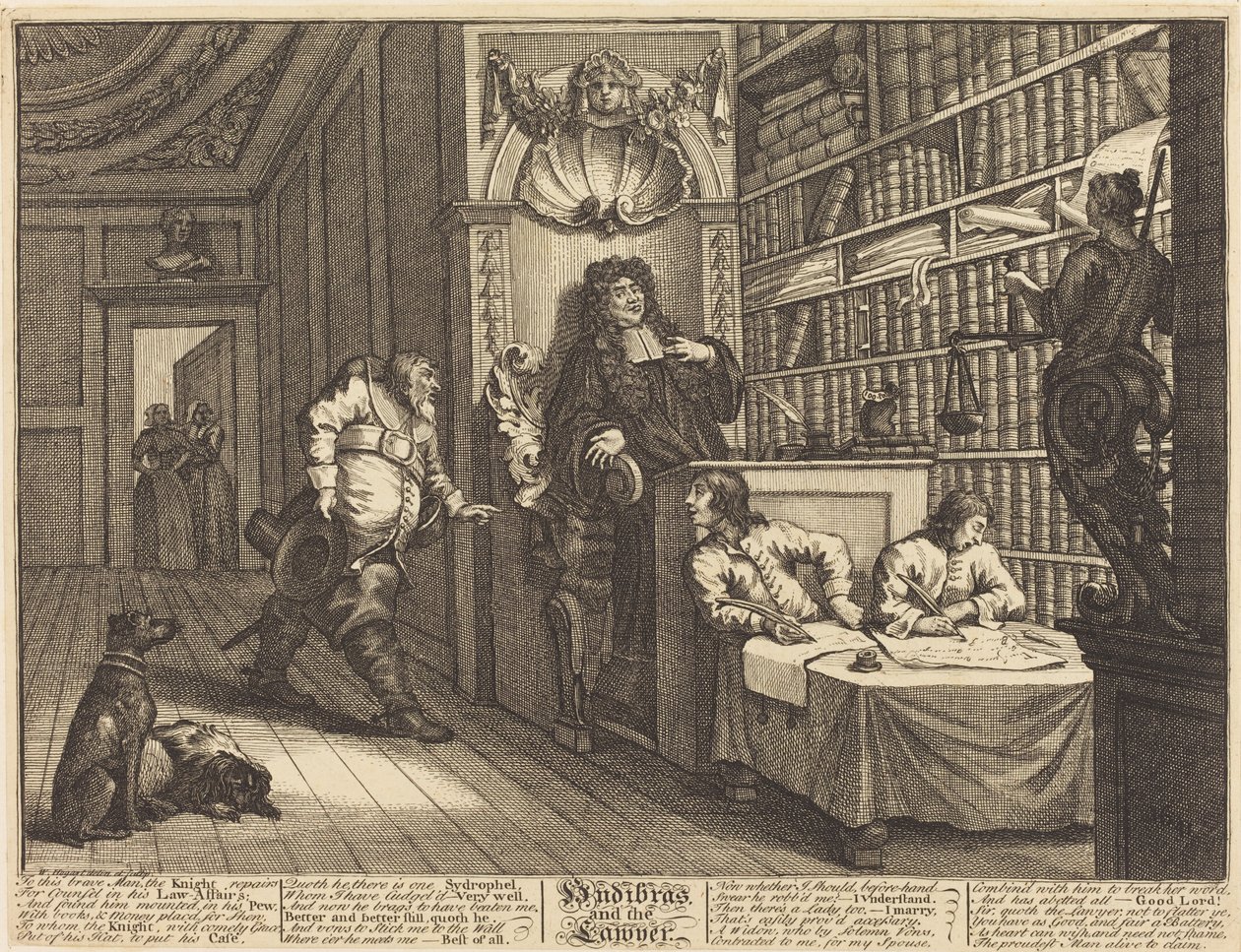 Hudibras e o Advogado de William Hogarth
