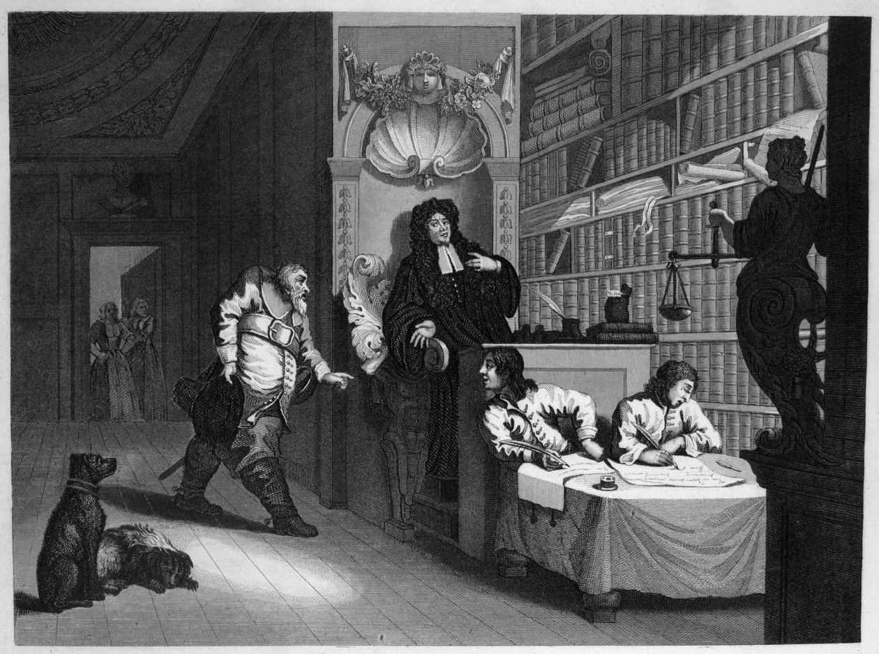 Hudibras e o advogado de William Hogarth