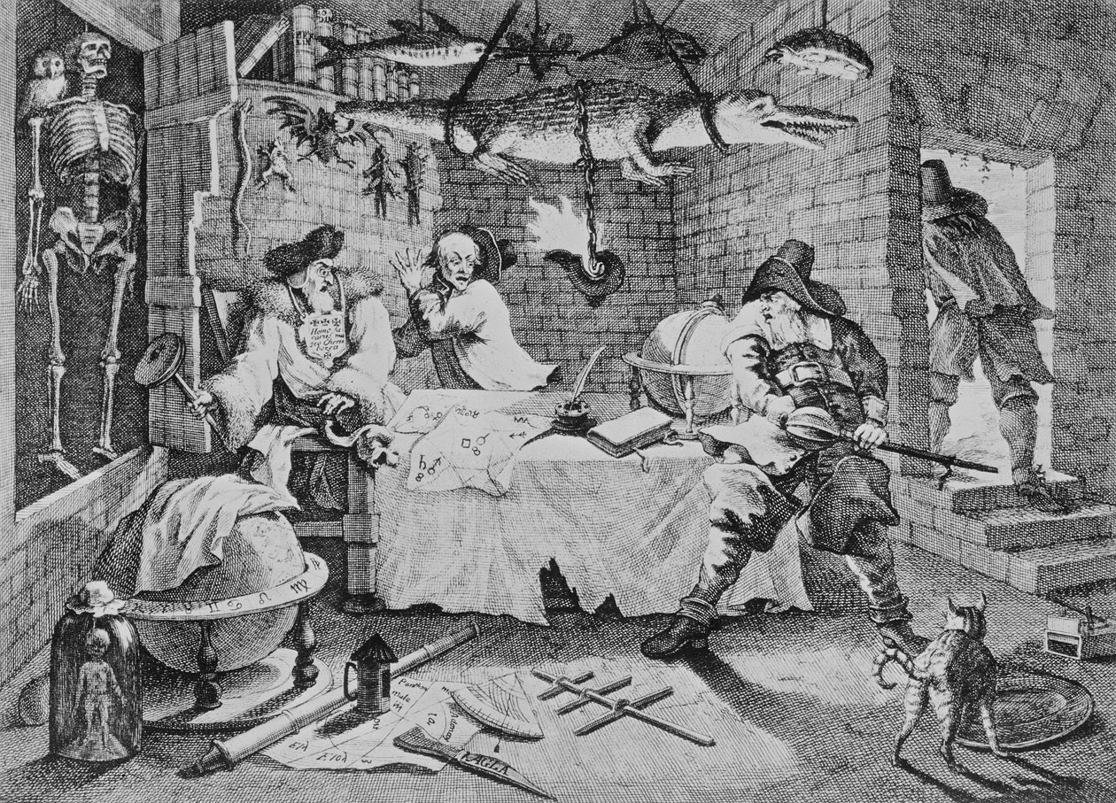 Hudibras bate Sidrophel e seu homem Whachum, de &39;Hudibras&39; por Samuel Butler de William Hogarth