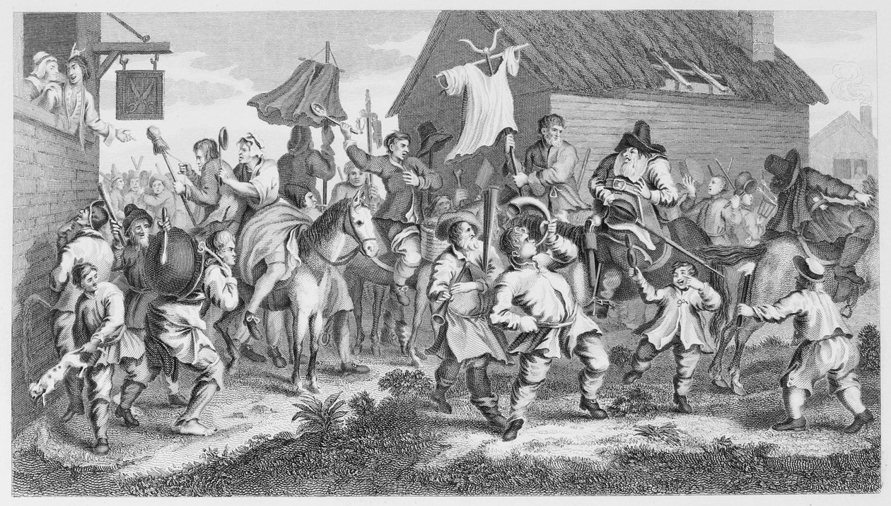 Hudibras encontra o Skimmington de William Hogarth