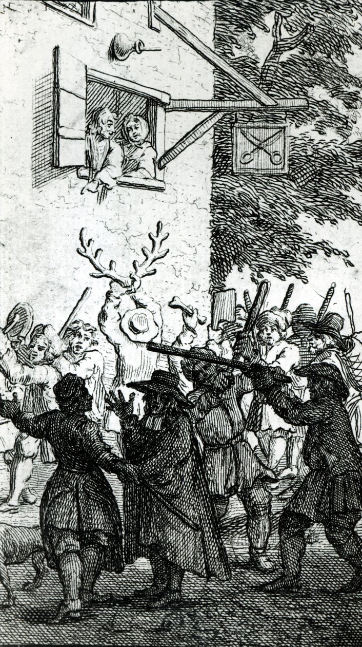Hullabaloo contra um alfaiate de William Hogarth
