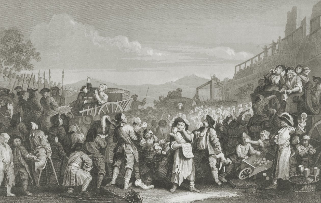 Ociosos no caminho para a execução de William Hogarth
