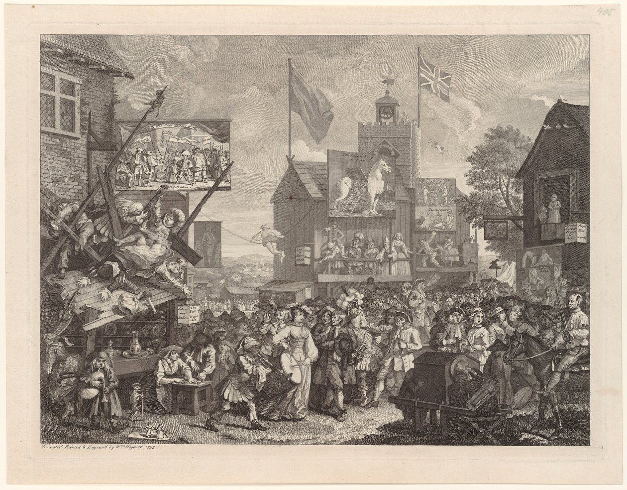 Feira em Southwark de William Hogarth