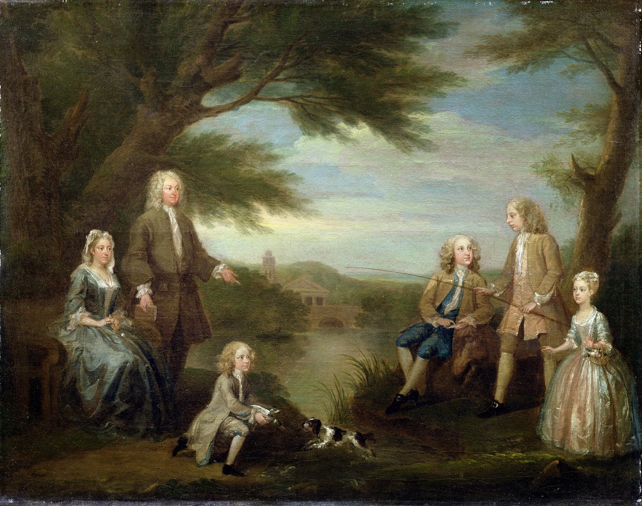 John e Elizabeth Jeffreys e seus filhos, 1730 de William Hogarth